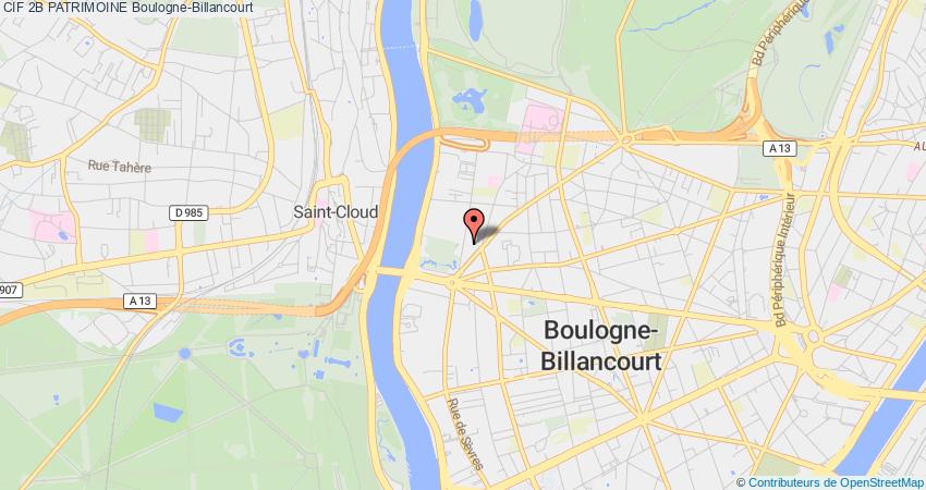 plan 2B PATRIMOINE CIF Boulogne-Billancourt