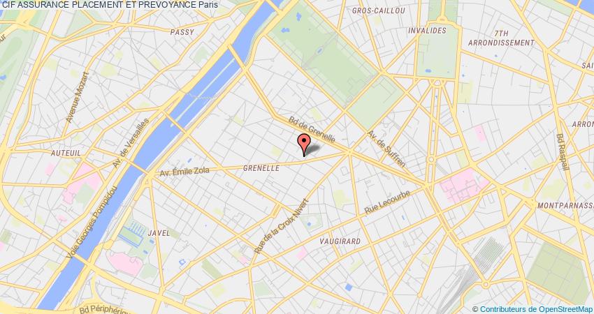 plan ASSURANCE PLACEMENT ET PREVOYANCE CIF Paris