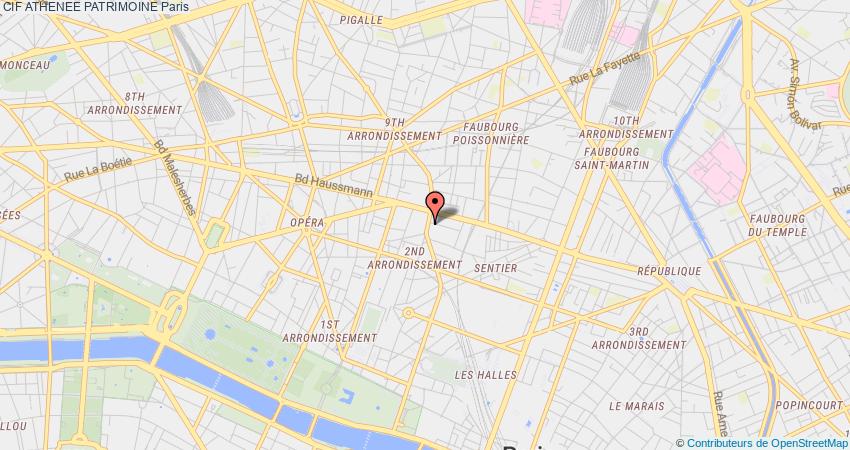 plan ATHENEE PATRIMOINE CIF Paris