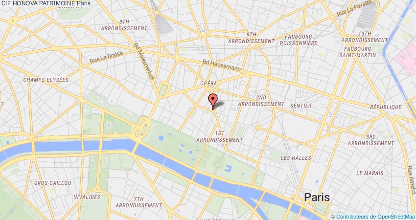 plan HONOVA PATRIMOINE CIF Paris