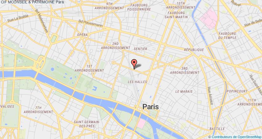 plan MCONSEIL & PATRIMOINE CIF Paris