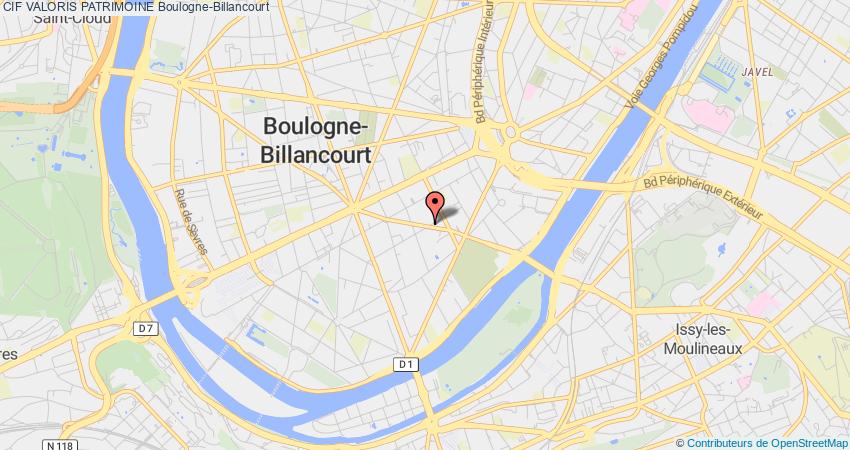 plan VALORIS PATRIMOINE CIF Boulogne-Billancourt